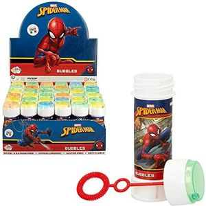 DULCOP - 36 stuks Spiderman bubbels – zeepbellen – 60 ml – 047090PA – blauw – kunststof – officiële licentie – speelgoed voor kinderen – outdoorspel – vanaf 3 jaar