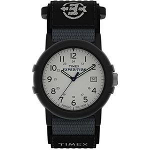Timex Expedition Unisex Quartz horloge Textiel armband, grijs., Eenvoudig