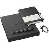 LAMY safari NCode klein elektronisch digitaal notitieboek A5 set - gestippeld - herbruikbaar - met pen - zwart - met geheugen en USB-kabel