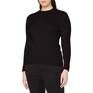 Damart T-shirt met lange mouwen, Cote Richelieu opstaande kraag, 56681 damesondergoed, zwart.