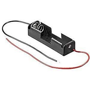 YUNIQUE FRANCE zwart 1 x 1,5 V AA batterij houder / behuizing / opbergdoos / kabel (1 stuks)