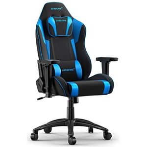AKRacing EX Gamingstoel op pc, stof/kunstleer, zwart, blauw, Eén maat