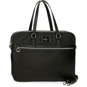 Pepe Jeans Christine Bagage - Messenger Bag voor dames, zwart., laptoptas