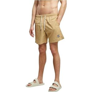 Urban Classics Block zwemshort heren (1 stuk), Effen beige