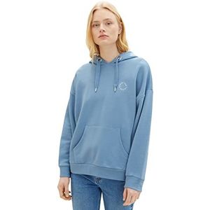 TOM TAILOR Denim Dames sweatshirt, 25900 - Soft Mid Blue, XS, 25900 - Soft Mid Blue