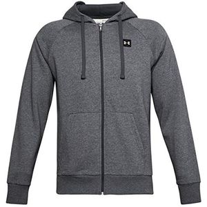 Under Armour Rival fleece Fz hoodie voor heren, ademend sweatjack voor mannen, comfortabel gebreid vest met nauwsluitende pasvorm