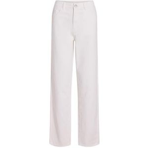 VILA Vikelly Hw Straight Jeans White-018 Vikelly Hw Rechte Jeans Wit 018 Dames (1 stuk), Wit/Denim, 36