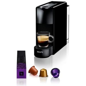 Krups Nespresso Essenza Mini zwart koffiezetapparaat, 0,6 l, 19 bar, koffiecapsulemachine, barista, 2 kopmaten, espresso, lungo, ultracompact ontwerp, automatisch XN110810