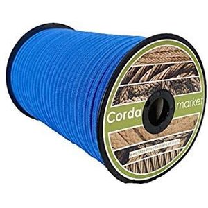 Cordamarket Elastische band voor volwassenen, uniseks, 8 mm, blauw, 50 m