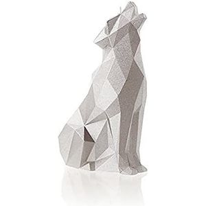 Candellana kaars wolf, zilver