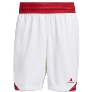 adidas Homme Basketball Icon Squad Short Aeroready, White/Team Power Red, S Tall