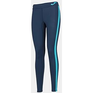 Joma Combi Basic Long Damesbroek, marineblauw/neontturkis