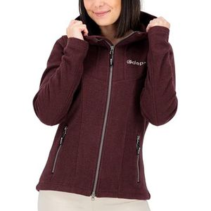 DEPROC-Active Glory May Gebreide fleecejas voor dames met opstaande kraag, overgangsjas, winddicht, comfortabel fleecejack, Glory May