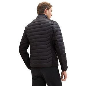 Jean TOM TAILOR Hybride gewatteerde jas met opstaande kraag hybride gewatteerde herenjas met opstaande kraag heren (1 stuk), 29999-Zwart