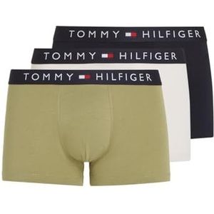 Tommy Hilfiger 3p Trunk Um0um03180 Herenkoffer, Veelkleurig (Faded Olive/des Sky/Misty Coast)