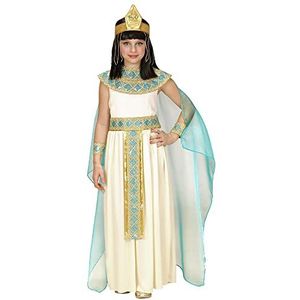 Widmann Cleopatra kinderkostuum met riem, armbanden, hoofdband, cape, Egyptische koningin, carnaval, themafeest