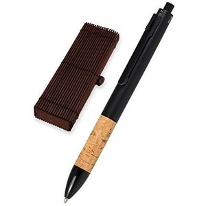 Online ON31313 multifunctionele pen 4-in-1 | balpen & potlood in één | multipen met houtafwerking | 3 vullingen voor balpennen blauw, zwart, rood | vulpotlood | gum in doos