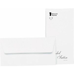 Rössler Edel briefpapier gesatineerd DIN lang wit enveloppen