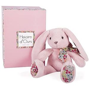 HO3121 Pluche dier konijn – knuffelvrienden – geschenkdoos – zachtroze – 25 cm – cadeau-idee voor geboorte en verjaardag meisje en jongen – HO3121