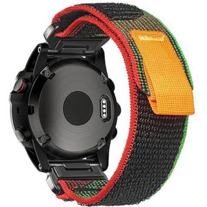 Nylon reservearmband compatibel met Garmin serie fēnix/Forerunner/Vívoactive/Approach/MARQ/quatix/D2 sporthorloges voor heren, Nylon, niet inbegrepen