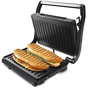 Taurus Grill & Toast, mini-broodrooster, 700 W, anti-aanbaklaag, 23 x 14,5 cm, zwart