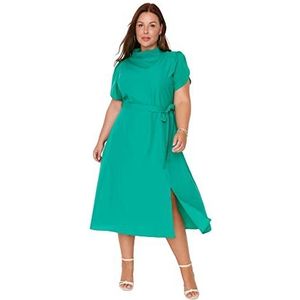 Trendyol midi-jurk, A-lijn, maat 42, groen, 70, Groen