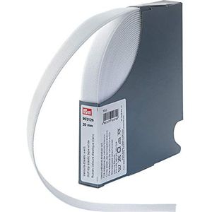 Prym 953126 velours elastisch wit 20 mm 51% PES 33% ED 16% PA