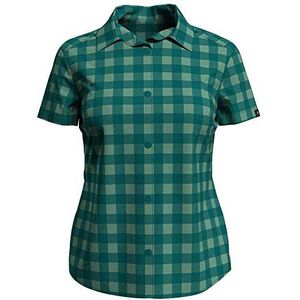 Odlo Mythen Damesblouse met korte mouwen, Mint Crème Quetzal Groen geruit