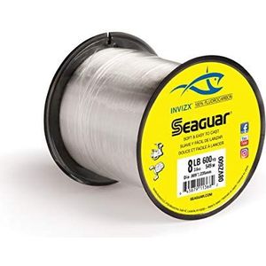 Seaguar, InvizX 08VZ600 Fil fluorocarbone pour eau douce, 600 m, testé 3,6 kg, 22,9 cm de diamètre, pratiquement invisible, 08 VZ600