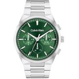 Calvin Klein Homme Analogique Quartz Montre avec Bracelet en Acier Inoxydable 25200441, Vert Foncé