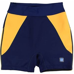Splash About Unisex zwemshorts voor volwassenen, marineblauw/geel, maat M (tailleomvang 72-86 cm)
