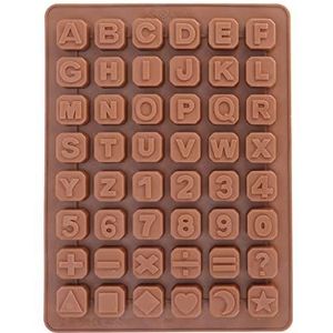 Seifenprofis - Siliconen vorm met 26 letters - Extra stabiel - Zeep- of chocoladevorm - 34 x 22,5 x 2,5 cm, siliconen, bruin, Buchstaben 48