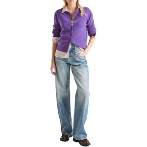 United Colors of Benetton Koreaans gebreid M/L 103me500l Damesvest (1 stuk), Aubergine