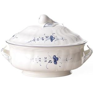 Villeroy & Boch Old Lu x Embourg 1023412360 soeppan van porselein, 2,7 l, wit/blauw