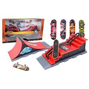 TROTTIFUN - Set met 4 vingerskates en 3 hellingen - 031462 - metaal en kunststof - skateboard - vinger - speelgoed voor kinderen - verjaardag - cadeau - skateboard - vanaf 3 jaar