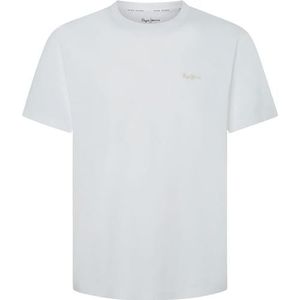 Pepe Jeans Connor T-shirt voor heren, Wit (wit)