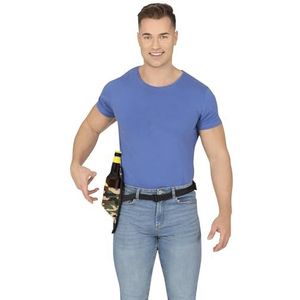 FIESTAS GUIRCA Bruine flessenetui, kostuumaccessoires voor vrijgezellenfeest en bierfeesten, ideaal voor vrijgezellenfeesten en andere feesten, volwassenen, bruin