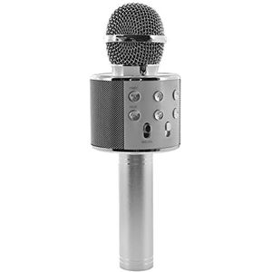 BOOMTONEDJ Star Sing draadloze microfoon met ingebouwde luidspreker en bluetooth, stemwisselaar, echo, USB/MP3-speler. Ideaal voor je avonden voor kinderen/volwassenen Blind Test/karaoke, batterijduur