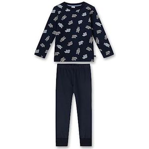 Sanetta Lange blauwe pyjama voor jongens | Comfortabele pyjama voor jongens lang | Pyjama maat, Blauw
