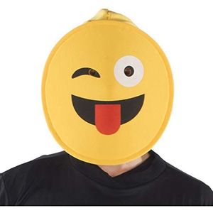 Dress Up America Gezicht met het tong-emoji-masker voor volwassenen, het grappige hoofdmasker van Acc