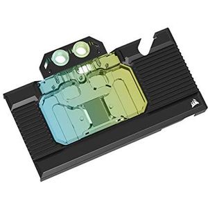 Corsair Waterblok voor Corsair Hydro X Series XG7 RGB 30-SERIES FOUNDERS Edition (3080) grafische kaart, geschikt voor NVIDIA GeForce RTX (3080), constructie van vernikkeld koper