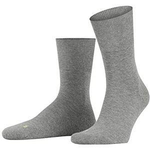 FALKE Uniseks Run-sokken, dunne krullende zolen, effen, ideaal met casual outfits, sportieve sneakers, sneldrogend, ademend, katoen, functioneel garen, 1 paar, Grijs (Light Grey 3400)