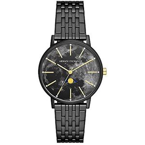 Armani Exchange Horloge, zwart, armband, zwart., Armband