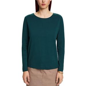 ESPRIT 103ee1k304 T-shirt voor dames, Smaragdgroen (305)