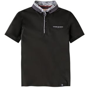 Joe Browns Elegant monochroom bedrukt poloshirt heren poloshirt, zwart.