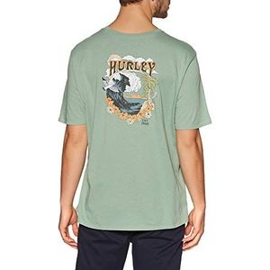 Hurley M Flower Tubing S/S T-shirt voor heren, Spruce Fog