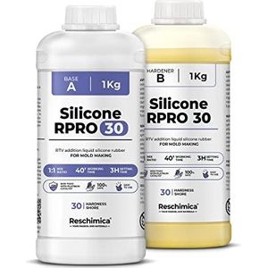 R PRO 30 Silicone(hard) mal maken, siliconenrubber, vloeibare silicone voor schimmels maken,afvormmassa,siliconen mallen maken Silicone mengverhouding 1:1 (2 kg)