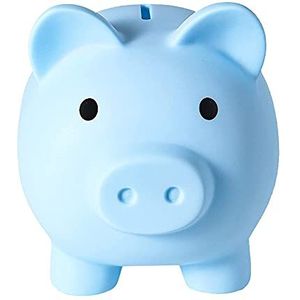 RULING Piggy Bank, Unbreakable Plastic Money Bank, Coin Bank for Girls and Boys, Practical Gifts for Birthday(Blue)