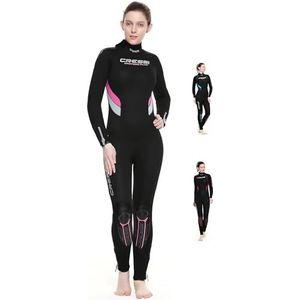 Cressi Castoro Lady' Neopreen duikpak voor dames, 2 mm, hoge stretch, zwart/roze/grijs, S/2