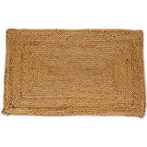 Atout Ciel Rechthoekig tapijt van jute, gevlochten, natuur, 60 x 90 cm, beige